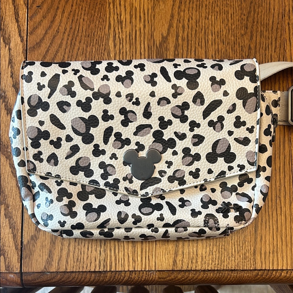 Disney + Freshly Picked Leopard Mickey Print Crossbody Bag